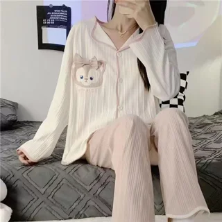 ست بلوز و شلوار عروسکی جلو دکمه عروسکی